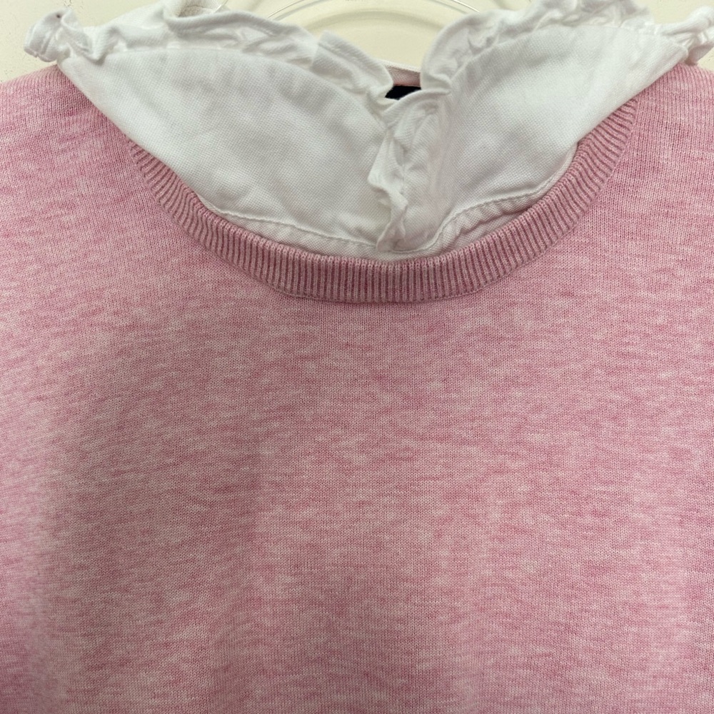 Brooks Brothers 100% Cotton Pink Sweater with Removable White Collar Size XL - Picture 5 of 7